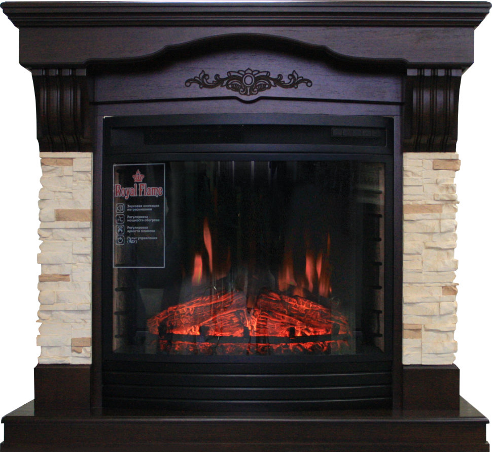 Портал электрокамина Royal Flame Malta Dioramic 28 FX сланец/темный дуб