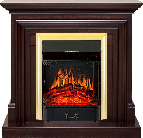 Каминокомплект Royal Flame Bradford - Темный дуб с очагом Majestic FX Brass