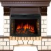 Каминокомплект Royal Flame Pierre Luxe - Белый / Темный дуб (Ширина 1150 мм) с Dioramic 25 LED FX
