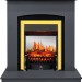 Каминокомплект Royal Flame Barcelona (разборный) - Серый графит с очагом Fobos FX M Brass