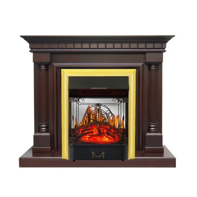 Каминокомплект Royal Flame Dallas - Темный дуб с очагом Majestic FX M Brass