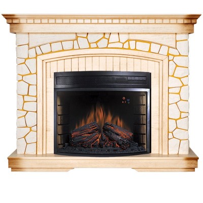 Каминокомплект Royal Flame Glasgow - Слоновая кость с патиной с очагом Dioramic 28 LED FX