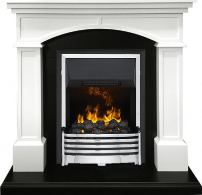 Каминокомплект Dimplex Langford - Белый с черным с очагом Flagstaff