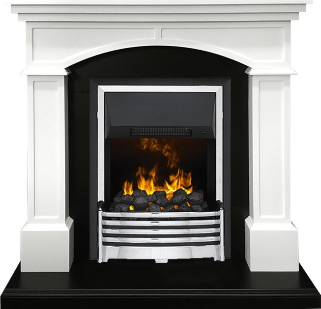 Каминокомплект Dimplex Langford - Белый с черным с очагом Flagstaff