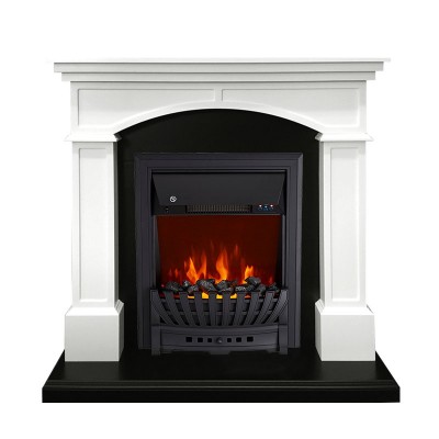Каминокомплект Royal Flame Langford - Белый с черным с очагом Aspen Black
