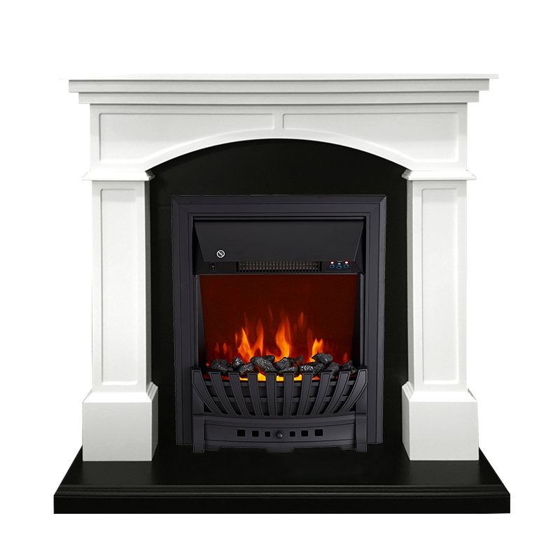 Каминокомплект Royal Flame Langford - Белый с черным с очагом Aspen Black