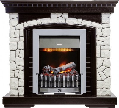 Каминокомплект Dimplex Glasgow - Венге / Белый с очагом Danville Chrome FB2