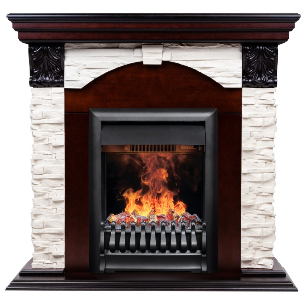 Камин Dublin Lux AO с Oregan 3D