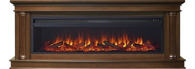 Каминокомплект Rome 60 - Каштан с очагом Vision 60 LOG LED