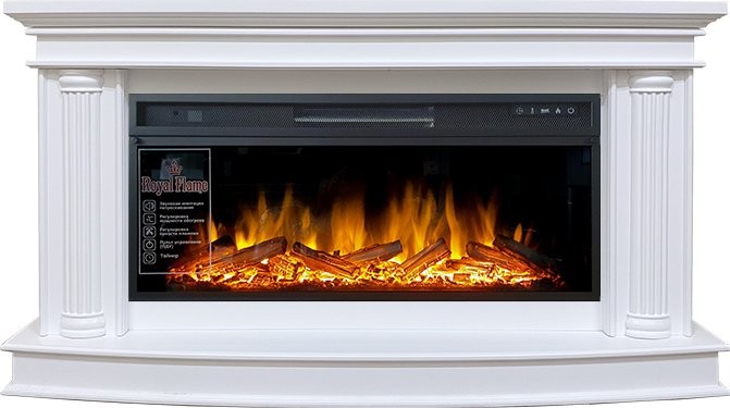 Каминокомплект Royal Flame Rome  - Белый с очагом Vision 42 LOG LED