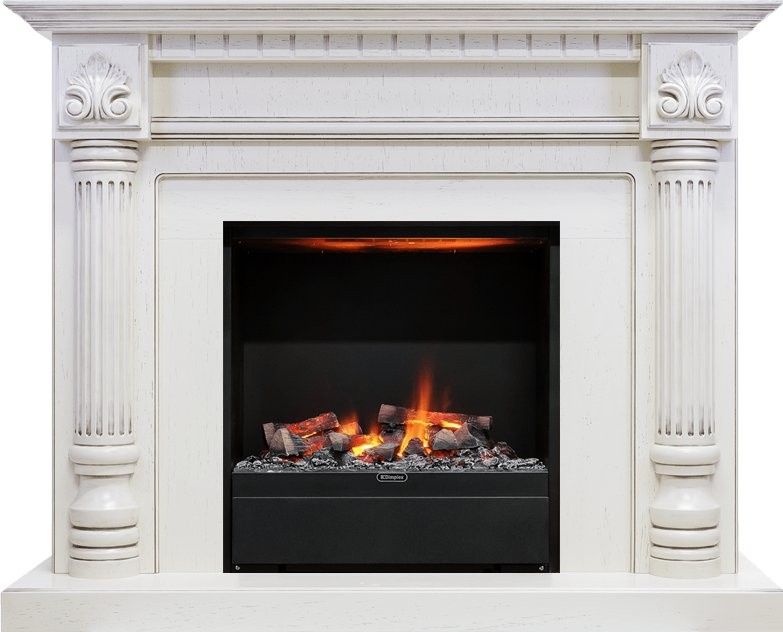 Каминокомплект Dimplex Edinburg - Слоновая кость с очагом Albany