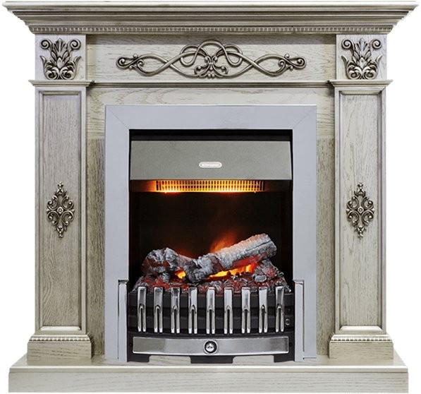 Каминокомплект Dimplex Derby - Old silver с очагом Danville Chrome FB2