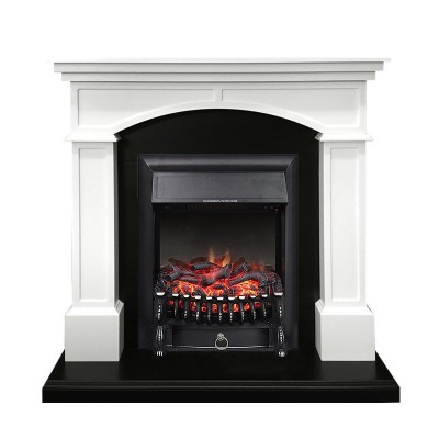 Каминокомплект Royal Flame Langford - Белый с черным с очагом Fobos FX Black
