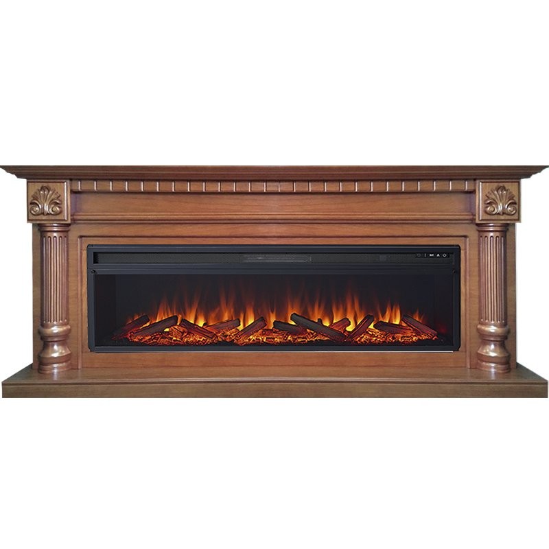 Каминокомплект Royal Flame Edinburg 60 - Орех с очагом Vision 60 LOG LED