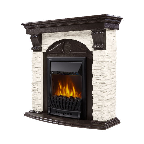 Портал Firelight Torre Classic камень белый, венге