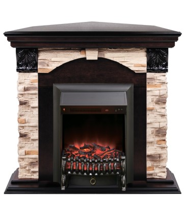 Камин электрический RealFlame Dublin Rock Corner AO с  Fobos Lux BL