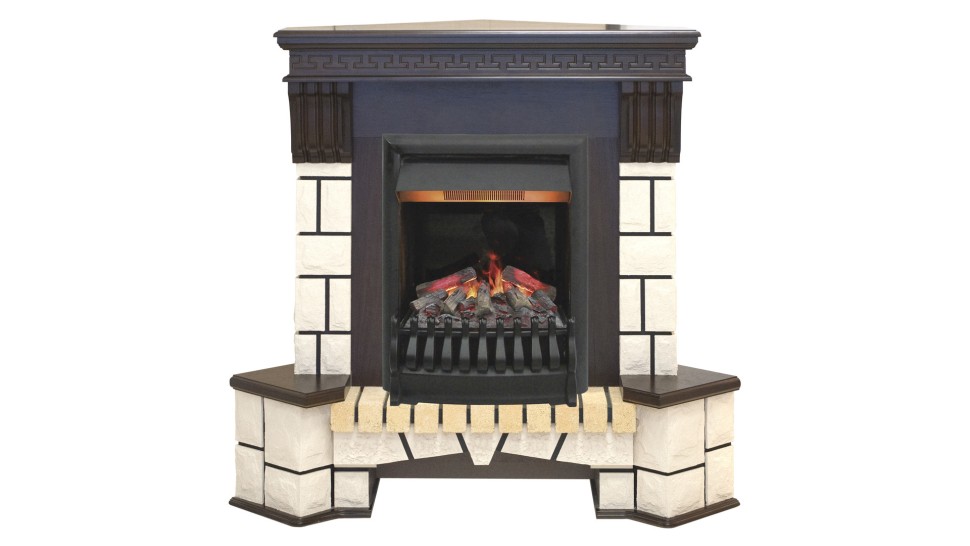 Камин Stone Corner STD c очагом 3D Oregan