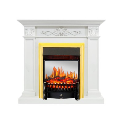 Каминокомплект Royal Flame Verona - Белый дуб с очагом Fobos FX M Brass