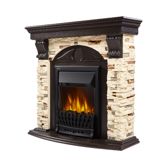 Портал Firelight Torre Classic камень сланец натуральный, венге