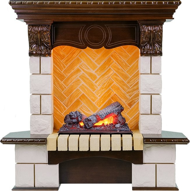 Каминокомплект Dimplex Pierre Luxe - Темный дуб / Шампань с очагом Cassette 400 NH