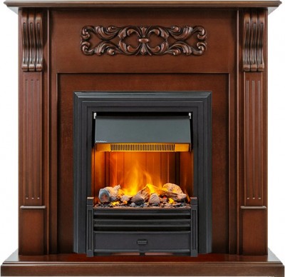 Каминокомплект Dimplex Venice - Махагон коричневый антик с очагом Brookline Black