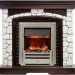Каминокомплект Dimplex Glasgow - Темный дуб / Белый с очагом Chesford