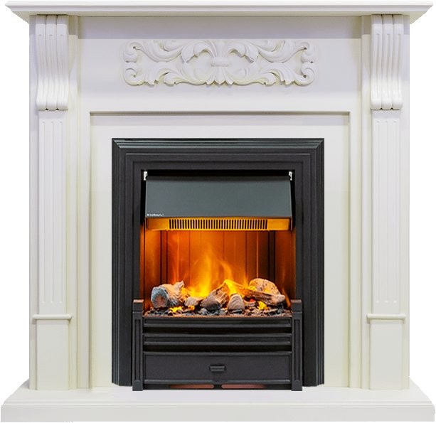 Каминокомплект Dimplex Venice - Фактурный белый с очагом Brookline Black