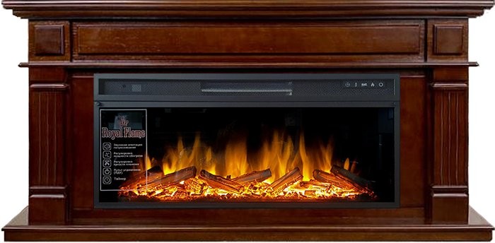 Каминокомплект Royal Flame Atlanta - Темный дуб (Ширина 1500 мм) с очагом Vision 42 LOG LED