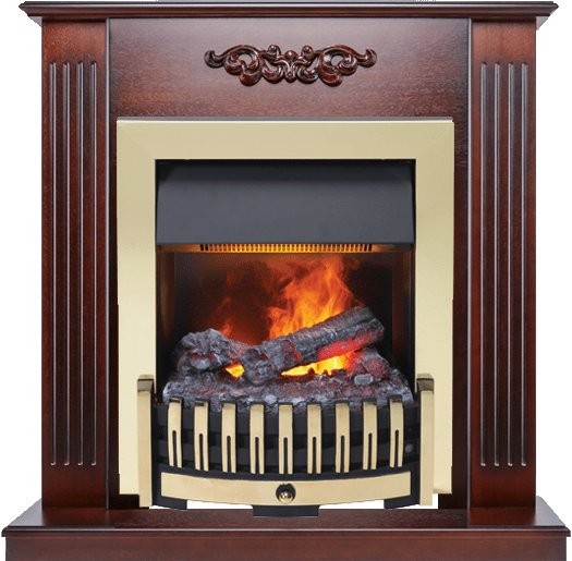 Каминокомплект Dimplex Lumsden - Махагон коричневый антик с очагом Danville Brass FB2