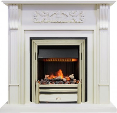 Каминокомплект Dimplex Venice - Фактурный белый с очагом Cavendish