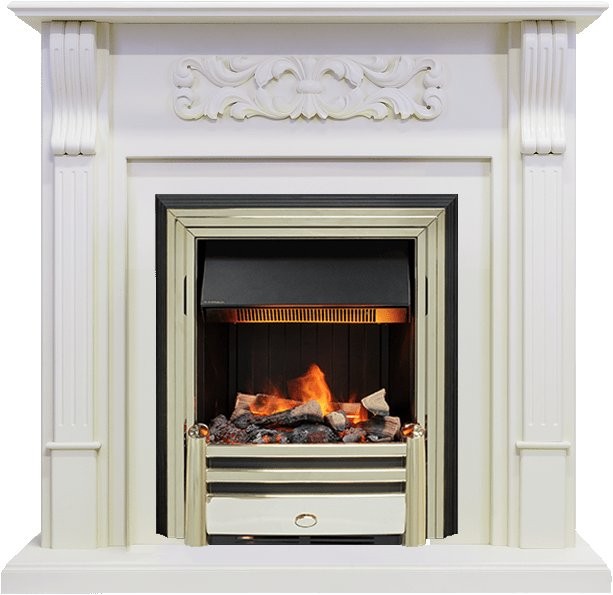 Каминокомплект Dimplex Venice - Фактурный белый с очагом Cavendish