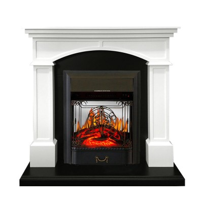 Каминокомплект Royal Flame Langford - Белый с черным с очагом Majestic FX M Black