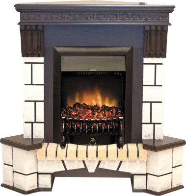 Камин электрический RealFlame Stone Corner AO с очагом Fobos Lux BL S
