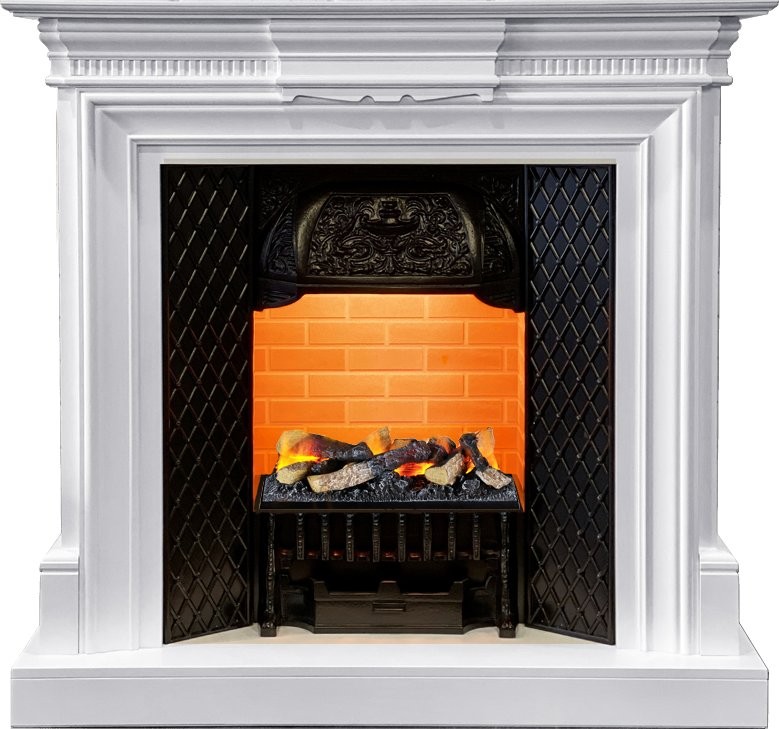 Каминокомплект Dimplex Chelsea - Белый (Ширина 1080см) с очагом Cassette 400 LNH-INT (с дровами)