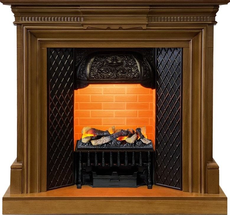 Каминокомплект Dimplex Chelsea - Орех с очагом Cassette 400 LNH-INT (с дровами)