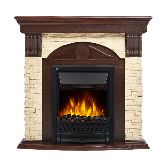 Портал Firelight Torre Classic U камень слоновая кость, темный дуб