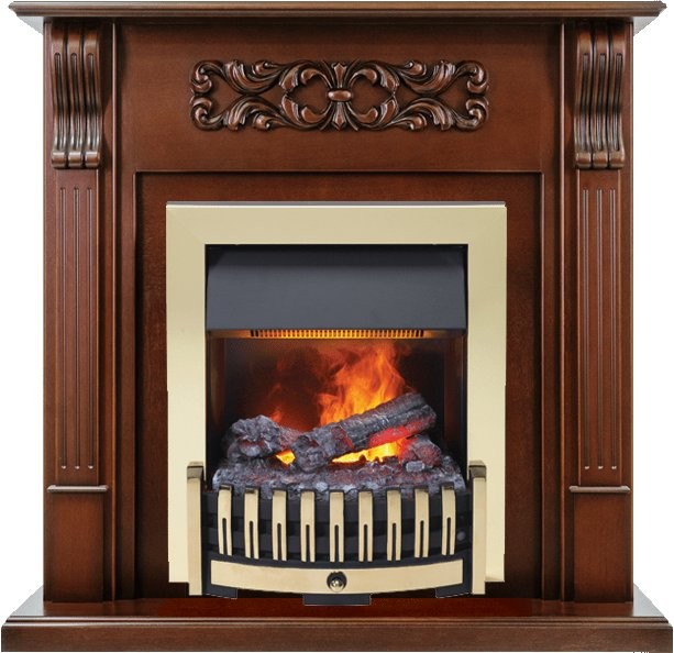 Каминокомплект Dimplex Venice - Махагон коричневый антик с очагом Danville Brass FB2