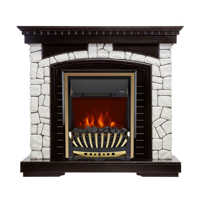 Каминокомплект Royal Flame Glasgow - Венге / Белый с очагом Aspen Gold