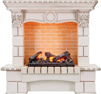 Каминокомплект Dimplex Pierre Luxe - Слоновая кость / Шампань с очагом Cassette 600 NH