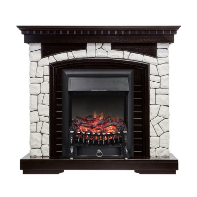 Каминокомплект Royal Flame Glasgow - Венге / Белый с очагом Fobos FX Black