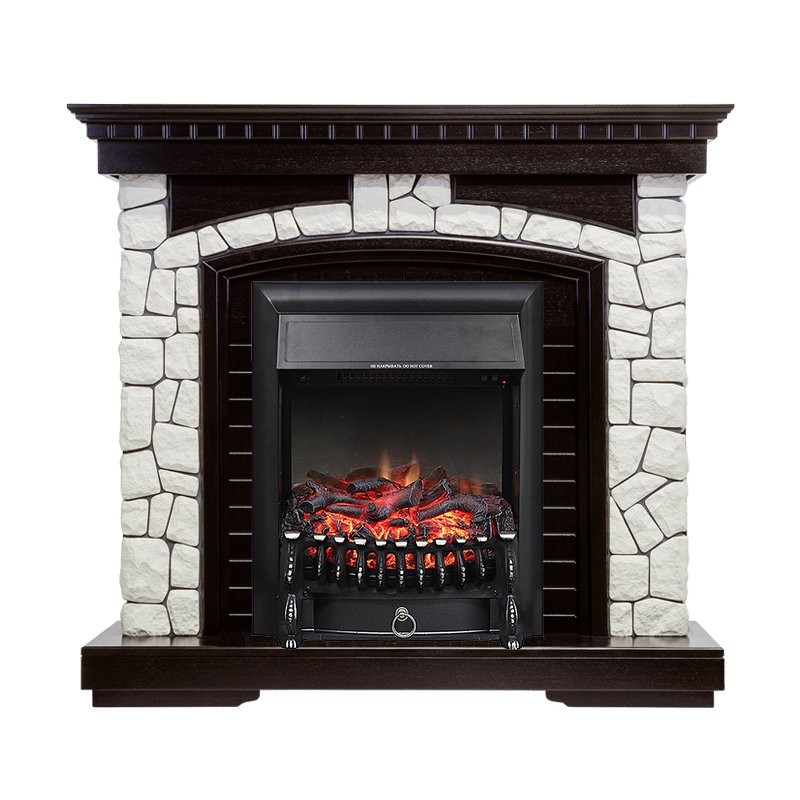 Каминокомплект Royal Flame Glasgow - Венге / Белый с очагом Fobos FX Black