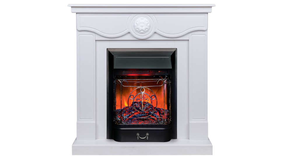 Камин Aurora WT с очагом Majestic Lux Black