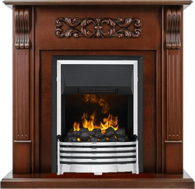 Каминокомплект Dimplex Venice - Махагон коричневый антик с очагом Flagstaff