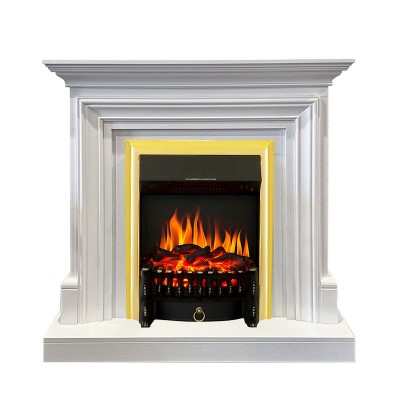 Каминокомплект Royal Flame Bradford - Белый с очагом Fobos FX Brass