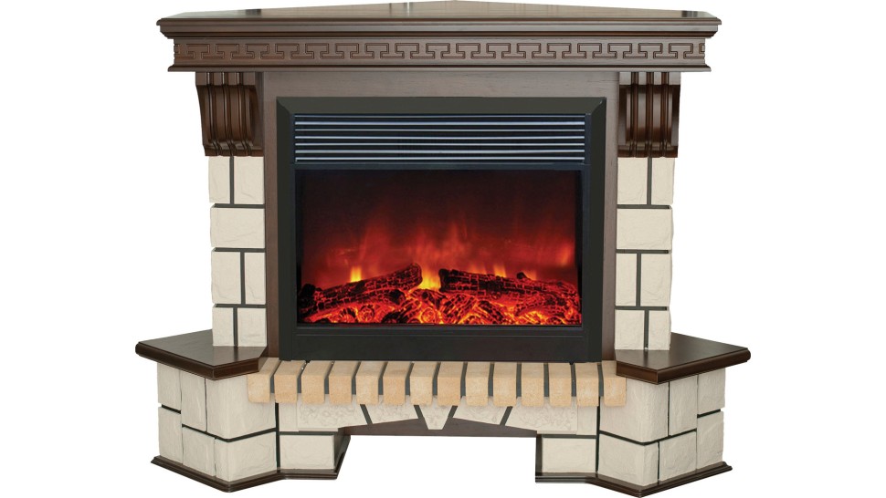 Камин Stone New Corner (угловой) 26 AO с Moonblaze LUX BL S