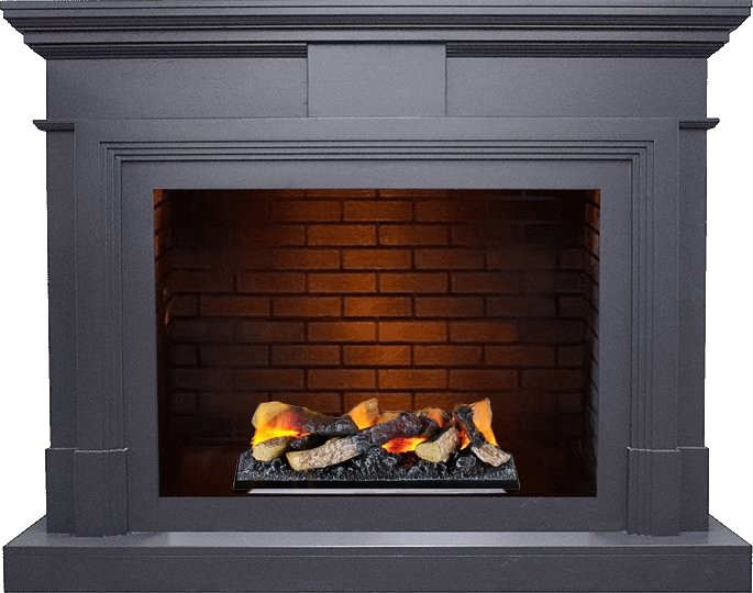 Каминокомплект Dimplex Coventry - Серый графит / Кирпич с очагом Cassette 400 LNH-INT (с дровами)