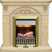 Каминокомплект Dimplex Bern Сланец крупный бежевый / Алебастр с очагом Danville Antique Brass FB2