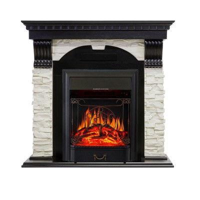 Каминокомплект Royal Flame Dublin - Венге / Сланец белый с очагом Majestic FX Black