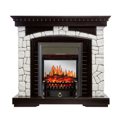 Каминокомплект Royal Flame Glasgow - Венге / Белый с очагом Fobos FX M Black