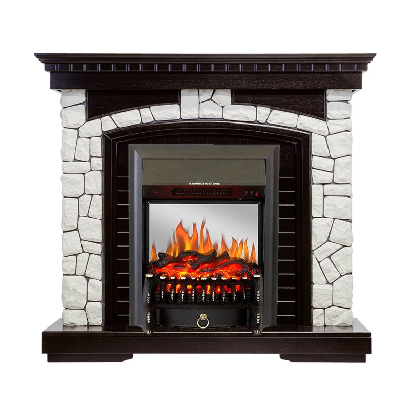 Каминокомплект Royal Flame Glasgow - Венге / Белый с очагом Fobos FX M Black